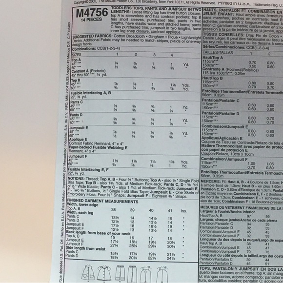 Bundle of (3) Toddler Sewing Patterns - Picture 4 of 8